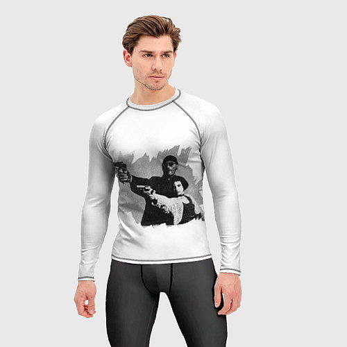 Мужской рашгард Леон рисунок / 3D-принт – фото 3
