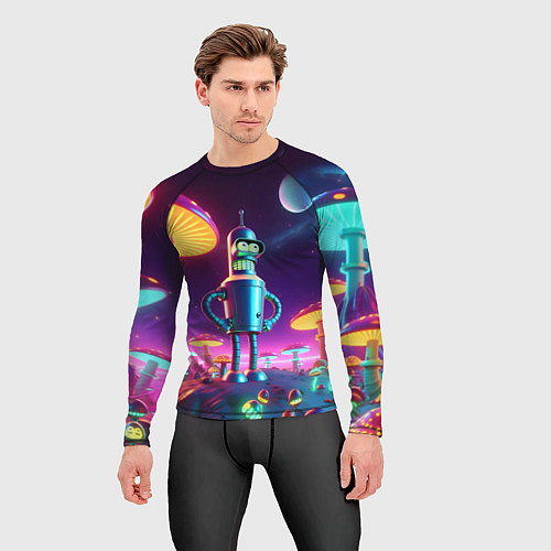 Мужской рашгард Ночёвка Бендера на планете светящихся гигантских г / 3D-принт – фото 3