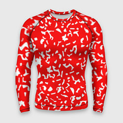 Рашгард мужской Красный яркий камуфляж, цвет: 3D-принт