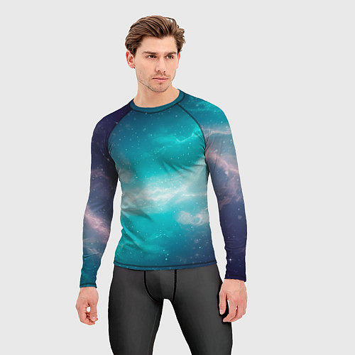 Мужской рашгард Галактическое сияние небес / 3D-принт – фото 3