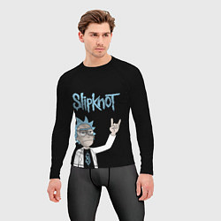 Рашгард мужской Slipknot и Рик Санчес из Рик и Морти, цвет: 3D-принт — фото 2