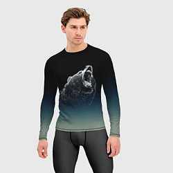 Рашгард мужской Бурый в гневе - градиент, цвет: 3D-принт — фото 2