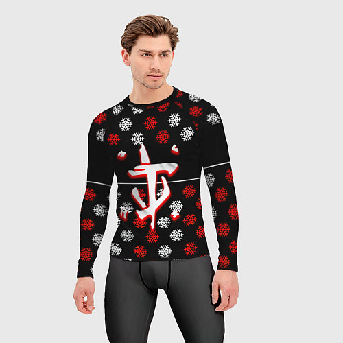 Мужской рашгард Doom winter pattern steel / 3D-принт – фото 3