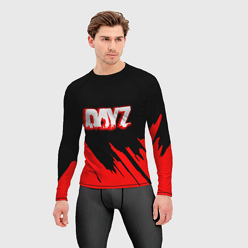 Мужской рашгард Dayz штрихи красок / 3D-принт – фото 3