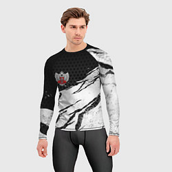 Рашгард мужской Федерация бокса России - белый затертый, цвет: 3D-принт — фото 2