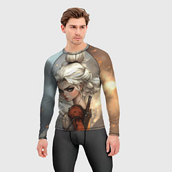 Рашгард мужской Цири в мультяшном стиле, цвет: 3D-принт — фото 2