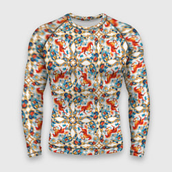 Мужской рашгард Орнамент с лошадью - символом Нового 2026 года