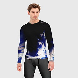 Рашгард мужской Синее пламя, цвет: 3D-принт — фото 2