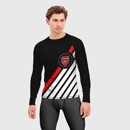 Мужской рашгард Арсенал геометрия полосы / 3D-принт – фото 3