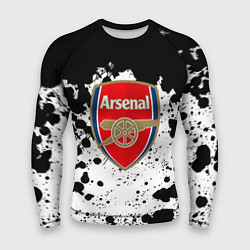 Рашгард мужской Арсенал черно белые краски, цвет: 3D-принт