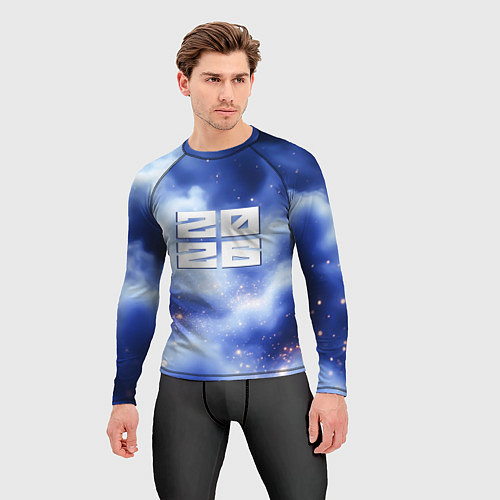 Мужской рашгард 2026 сине-голубая дымка / 3D-принт – фото 3