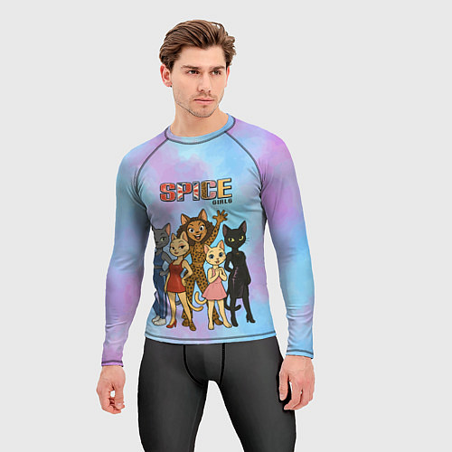 Мужской рашгард Spice girls кошки из 90х / 3D-принт – фото 3