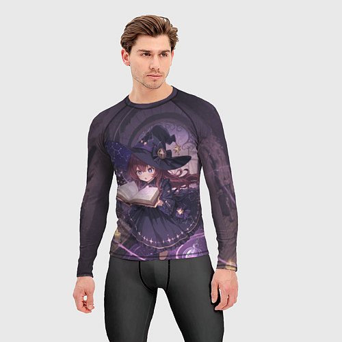 Мужской рашгард Аниме Ведьма Читает Книгу Заклинаний / 3D-принт – фото 3