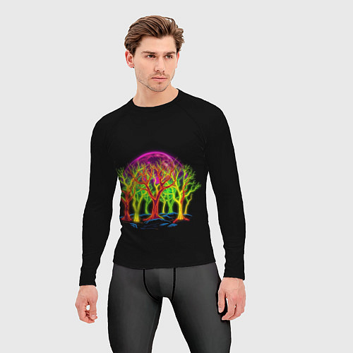 Мужской рашгард Neon trees / 3D-принт – фото 3
