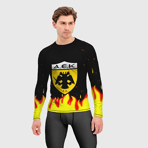 Мужской рашгард AEK огненные краски / 3D-принт – фото 3