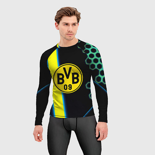 Мужской рашгард Borussia соты броня / 3D-принт – фото 3