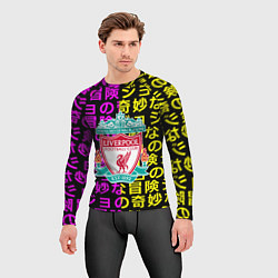 Рашгард мужской Ливерпуль японские символы паттерн, цвет: 3D-принт — фото 2