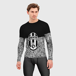 Рашгард мужской Juventus отпечатки текстура, цвет: 3D-принт — фото 2