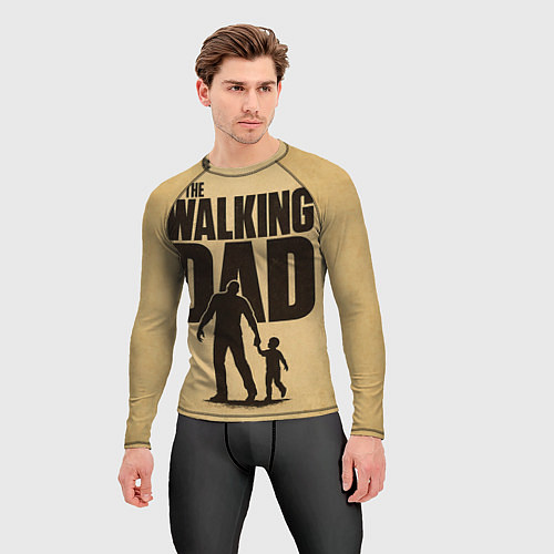 Мужской рашгард The walking dad - каламбур / 3D-принт – фото 3