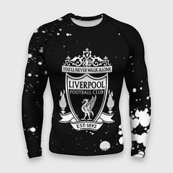 Рашгард мужской Liverpool белые текстура краски, цвет: 3D-принт