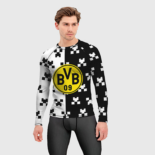 Мужской рашгард Borussia pattern minecraft / 3D-принт – фото 3