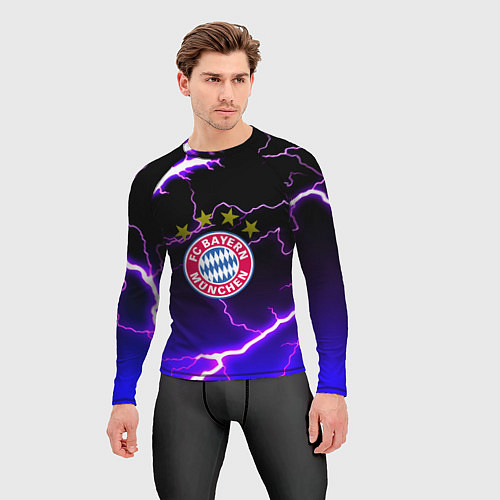 Мужской рашгард Bayern Mnchen молнии шторм / 3D-принт – фото 3