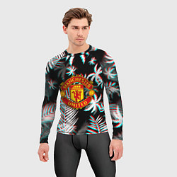 Рашгард мужской Манчестер Юнайтед тропики глитч, цвет: 3D-принт — фото 2