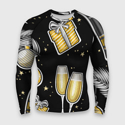Рашгард мужской Новогодний вайб, цвет: 3D-принт