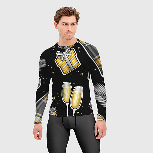 Мужской рашгард Новогодний вайб / 3D-принт – фото 3