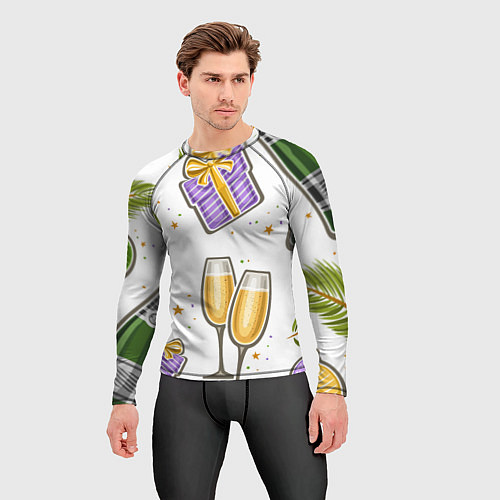 Мужской рашгард Новогодний вайб / 3D-принт – фото 3