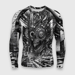 Рашгард мужской Cyber urban skull - ai art fantasy, цвет: 3D-принт