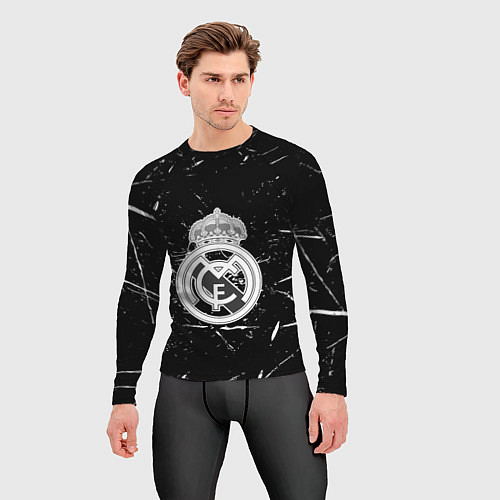 Мужской рашгард Ювентус краски штрихи / 3D-принт – фото 3