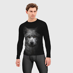 Рашгард мужской Суровый волк с холодным нордическим взглядом, цвет: 3D-принт — фото 2