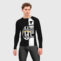Рашгард мужской Ювентус геометрия белая, цвет: 3D-принт — фото 2