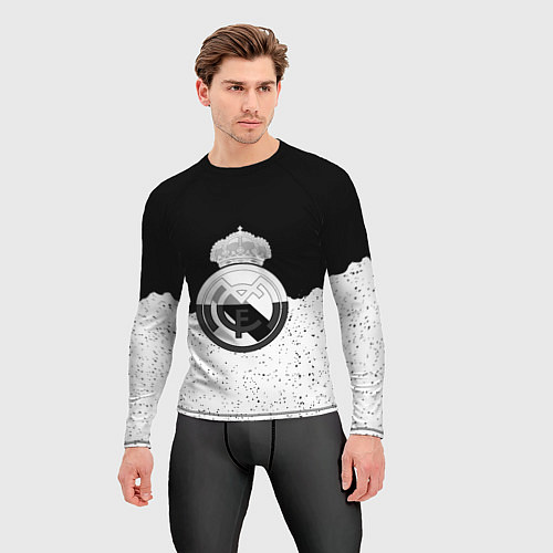 Мужской рашгард Реал Мадрид лого ночь текстура / 3D-принт – фото 3