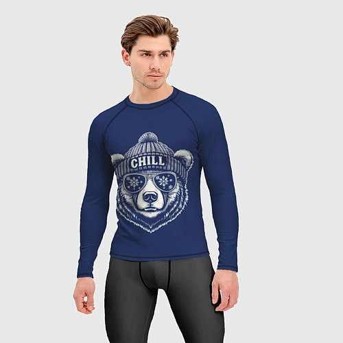 Мужской рашгард Chill bear / 3D-принт – фото 3