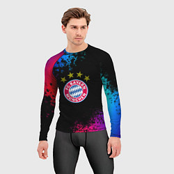 Рашгард мужской Бавария Мюнхен краски неон градиент, цвет: 3D-принт — фото 2