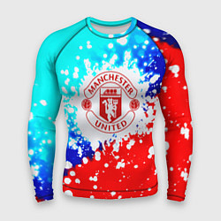 Рашгард мужской Манчестер Юнайтед неон, цвет: 3D-принт
