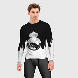 Рашгард мужской Реал Мадрид огонь белый, цвет: 3D-принт — фото 2