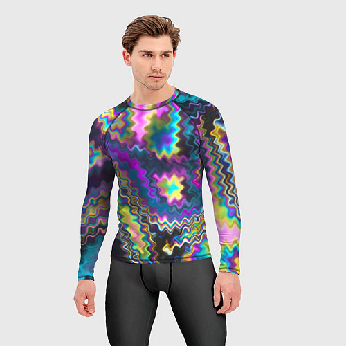 Мужской рашгард Абстракция переливы / 3D-принт – фото 3