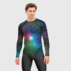 Рашгард мужской Линейная графика, цвет: 3D-принт — фото 2