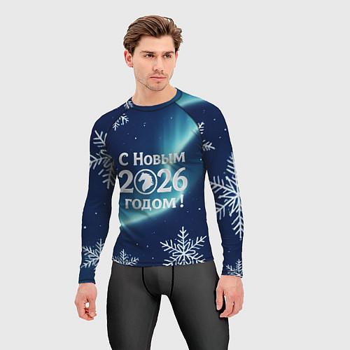 Мужской рашгард С Новым 2026 годом / 3D-принт – фото 3