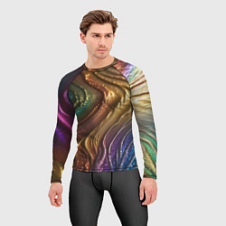 Рашгард мужской Сморщенные складочки жидкости, цвет: 3D-принт — фото 2