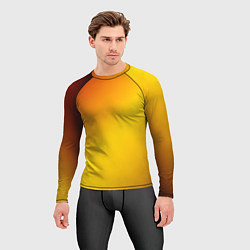Рашгард мужской Color yellow red gradient, цвет: 3D-принт — фото 2
