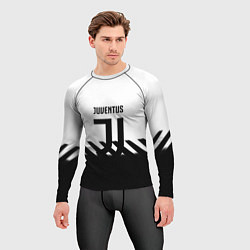 Рашгард мужской Ювентус полосы геометрия линии, цвет: 3D-принт — фото 2