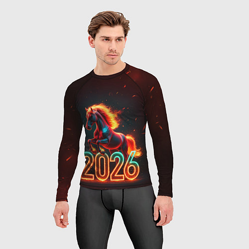 Мужской рашгард Светящаяся лошадь 2026 / 3D-принт – фото 3