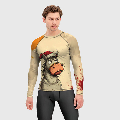 Мужской рашгард Задумчивая лошадь / 3D-принт – фото 3