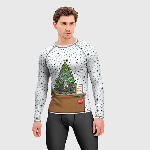 Мужской рашгард Я устал я ухожу - новогодний мем 2026 / 3D-принт – фото 3