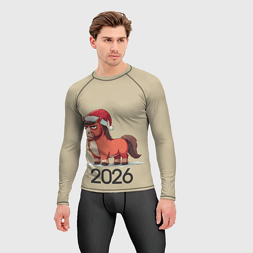 Мужской рашгард Забавная лошадка 2026 / 3D-принт – фото 3