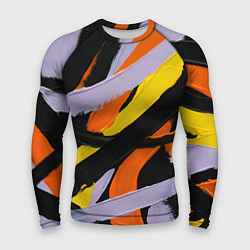 Рашгард мужской Полоски краски абстракция, цвет: 3D-принт